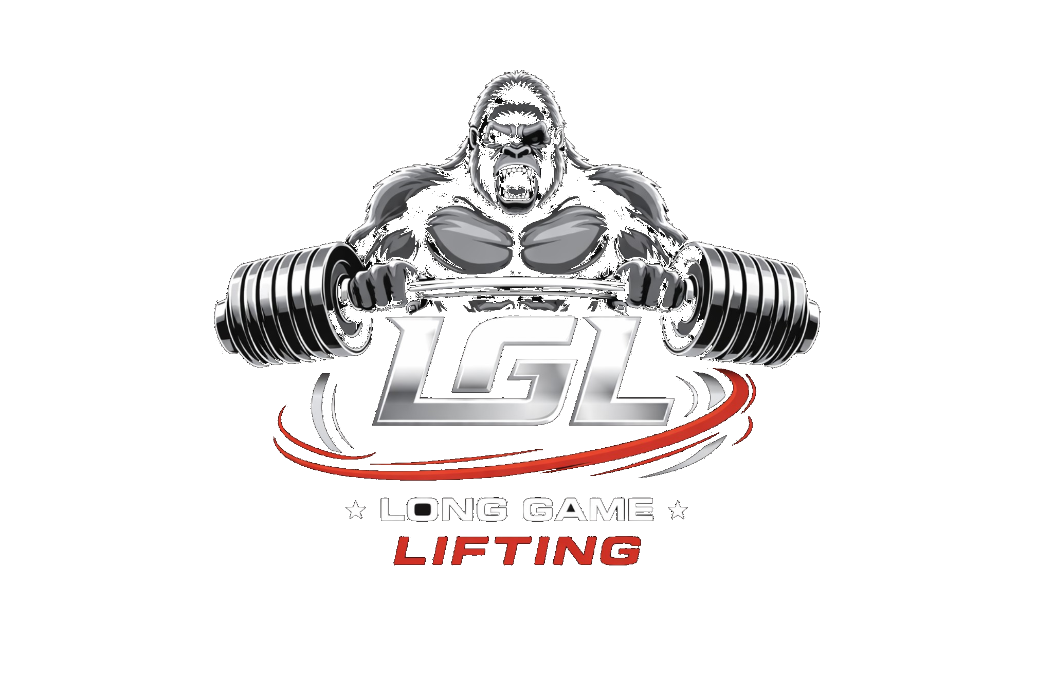 Long Game Lifting – LGL gorilla logo